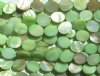 16 inch strand of 10x8mm Light Olivine Mother of Pearl Flat Ovals